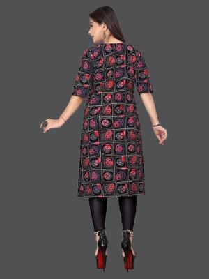 dharmanandan creation Women Printed Flared Kurta(Multicolor)