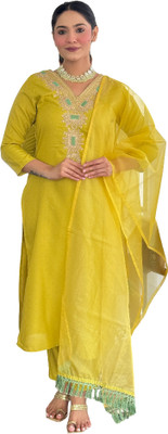Rivaaj Embroidered Kurta, Trouser/Pant & Dupatta Set
