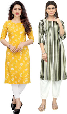 MARIDI FASHION Women Printed Straight Kurta(Multicolor)