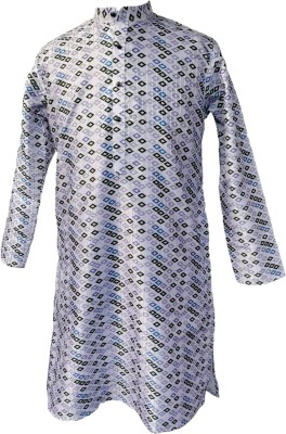 imaan ch Men Printed Straight Kurta(Multicolor)