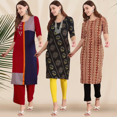 1 Stop Fashion Women Printed A-line Kurta(Multicolor)