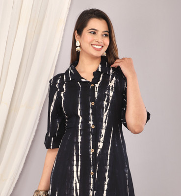 Lee Ropa Women Dyed/Ombre A-line Kurta(Multicolor)