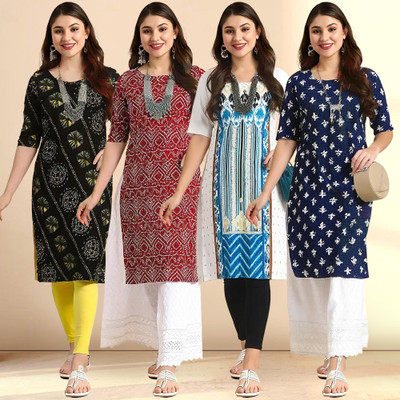 EthnicBasket Women Printed A-line Kurta(Multicolor)