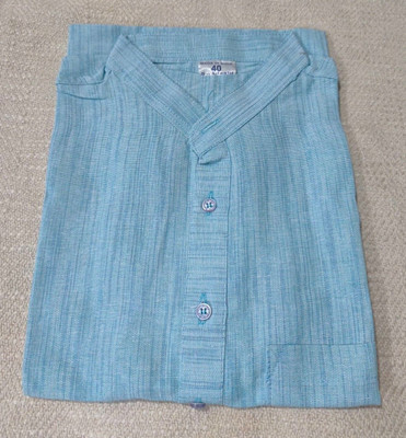 Keshar Men Self Design Ethnic Dress Kurta(Light Blue)