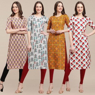 EthnicBasket Women Printed A-line Kurta(Multicolor)