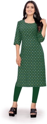 Shree Sarvottam Fashion Women Printed A-line Kurta(Green)