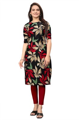 Tashvi Creation Women Printed Straight Kurta(Red)