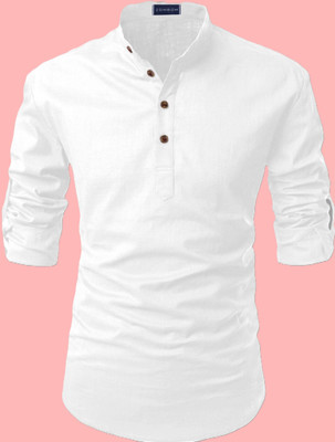 Wearbird Men Solid Straight Kurta(White)