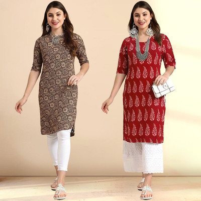 EthnicBasket Women Printed A-line Kurta(Multicolor)