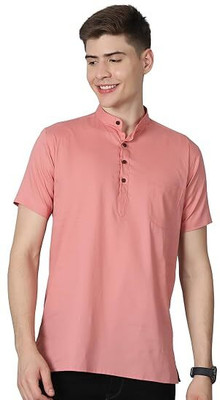 Edinwolf Men Solid A-line Kurta(Grey)