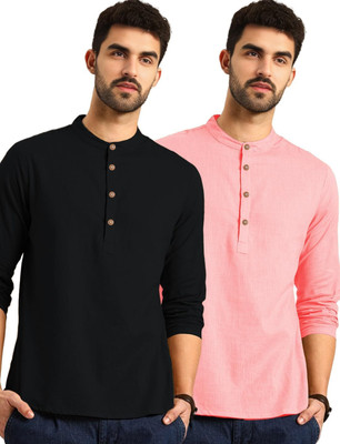 VIMASUTI Men Solid Straight Kurta(Multicolor)