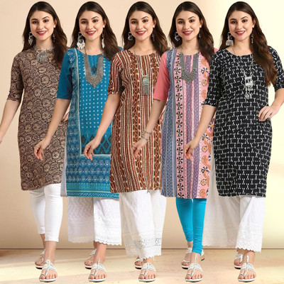 EthnicBasket Women Printed A-line Kurta(Multicolor)