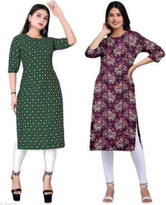 MIROSELLY CREATION Women Printed A-line Kurta(Multicolor)