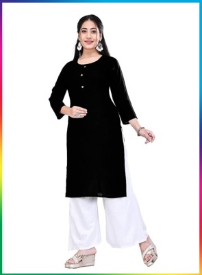 Hellsa Women Solid Straight Kurta(Multicolor)