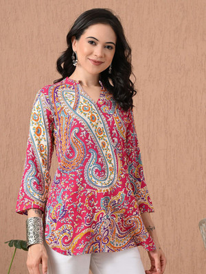 Alhadaya Women Paisley, Printed A-line Kurta(Multicolor)