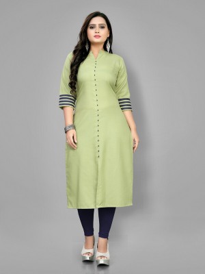 Hetsa Women Solid A-line Kurta(Light Green)