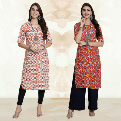 Moda Rapido Women Printed A-line Kurta(Multicolor)