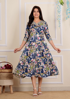 sbe collection's Women Printed Anarkali Kurta(Multicolor)