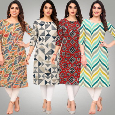veemora Women Printed A-line Kurta(Multicolor)