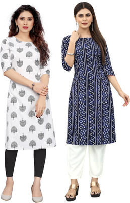 MARIDI FASHION Women Printed Straight Kurta(Multicolor)