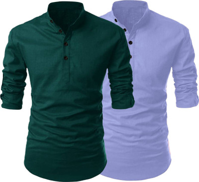 Fashion Marts Men Solid Straight Kurta(Multicolor)