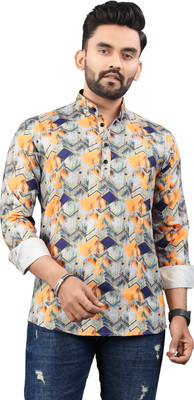 Krishiv Men Printed Straight Kurta(Multicolor)