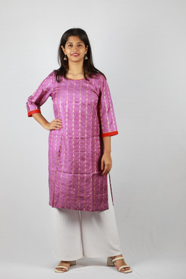 The Rashmi Shikha Women Self Design A-line Kurta(Brown)