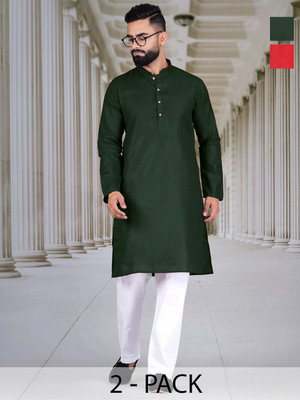 Moda Rapido Men Solid A-line Kurta(Multicolor)