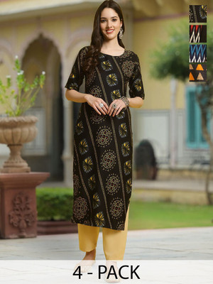 Moda Rapido Women Printed A-line Kurta(Multicolor)