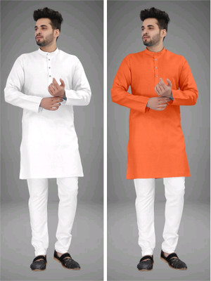 GRATITUDE ROCK Men Solid Straight Kurta(Multicolor)