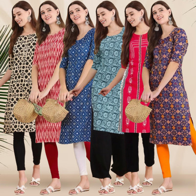 EthnicBasket Women Printed A-line Kurta(Multicolor)