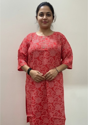 RIDDHI Women Bandhani Ethnic Dress Kurta(Red)