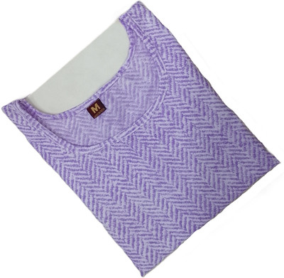 KNG TEXTILE Women Printed A-line Kurta(Purple)