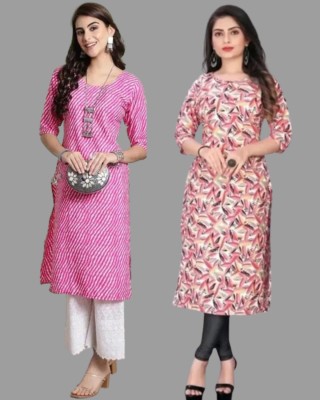 Parimal Enterprise Women Printed A-line Kurta(Multicolor)