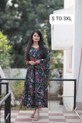 Vimalnath Synthetics Women Printed Anarkali Kurta(Multicolor)