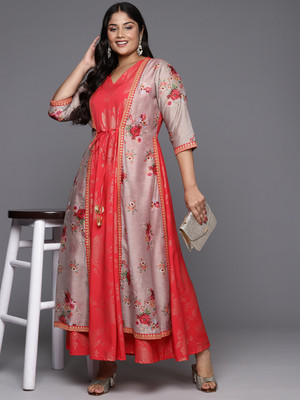 A Plus by Ahalyaa Flared/A-line Gown(Red)