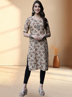 1 Stop Fashion Women Printed A-line Kurta(Multicolor)