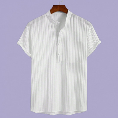 Look Trendy Men Printed Straight Kurta(White)