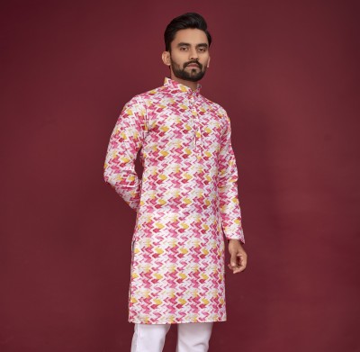 CELLUX Men Printed Straight Kurta(Multicolor)