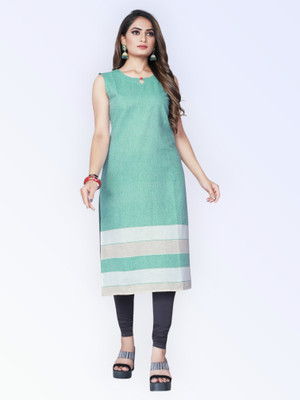 JIGNESH TEXTILE Women Self Design A-line Kurta(Light Green)
