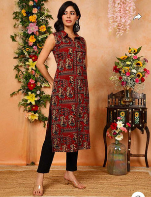 GStraders Women Printed A-line Kurta(Multicolor)