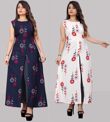 tanvi creation Women Maxi Multicolor Full Length Dress