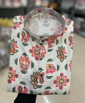 FOXDX Men Printed Straight Kurta(Multicolor)