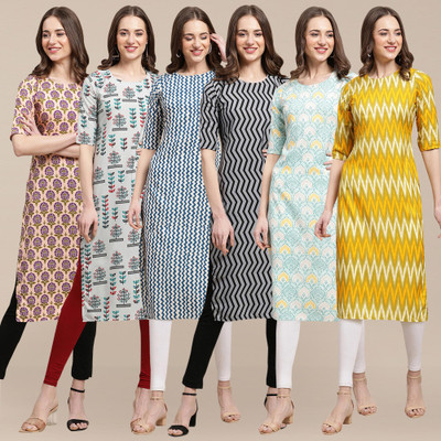 EthnicBasket Women Printed A-line Kurta(Multicolor)