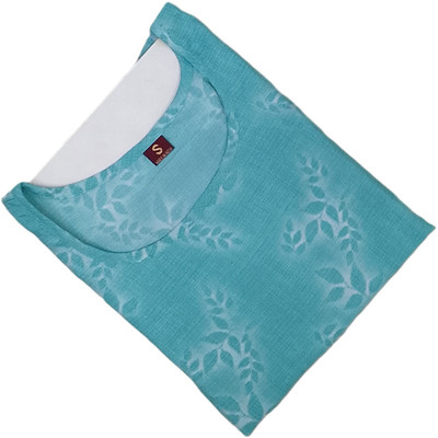 JAYA DESIGNER Women Printed Straight Kurta(Blue)