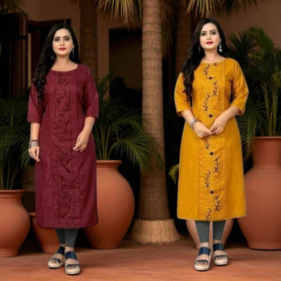 VIVIDH CREATIONS Women Embroidered Anarkali Kurta(Multicolor)