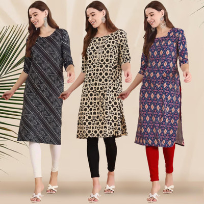 EthnicBasket Women Printed A-line Kurta(Multicolor)