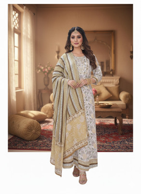 Kisu Women Chikan Embroidery Ethnic Dress Kurta(Multicolor)