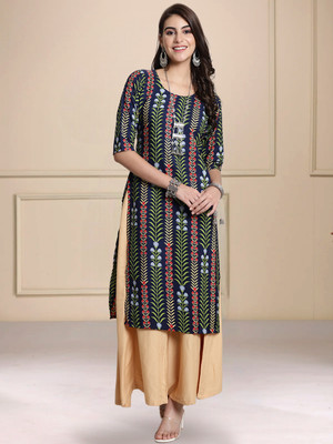 1 Stop Fashion Women Printed A-line Kurta(Multicolor)