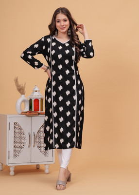 Dk Fab Women Fit and Flare Black Below Knee Dress